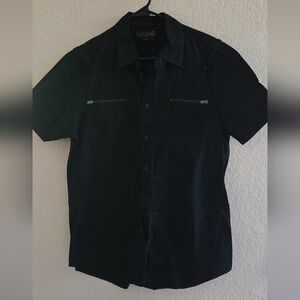 Guess Men's Black Casual Button Down Shirt